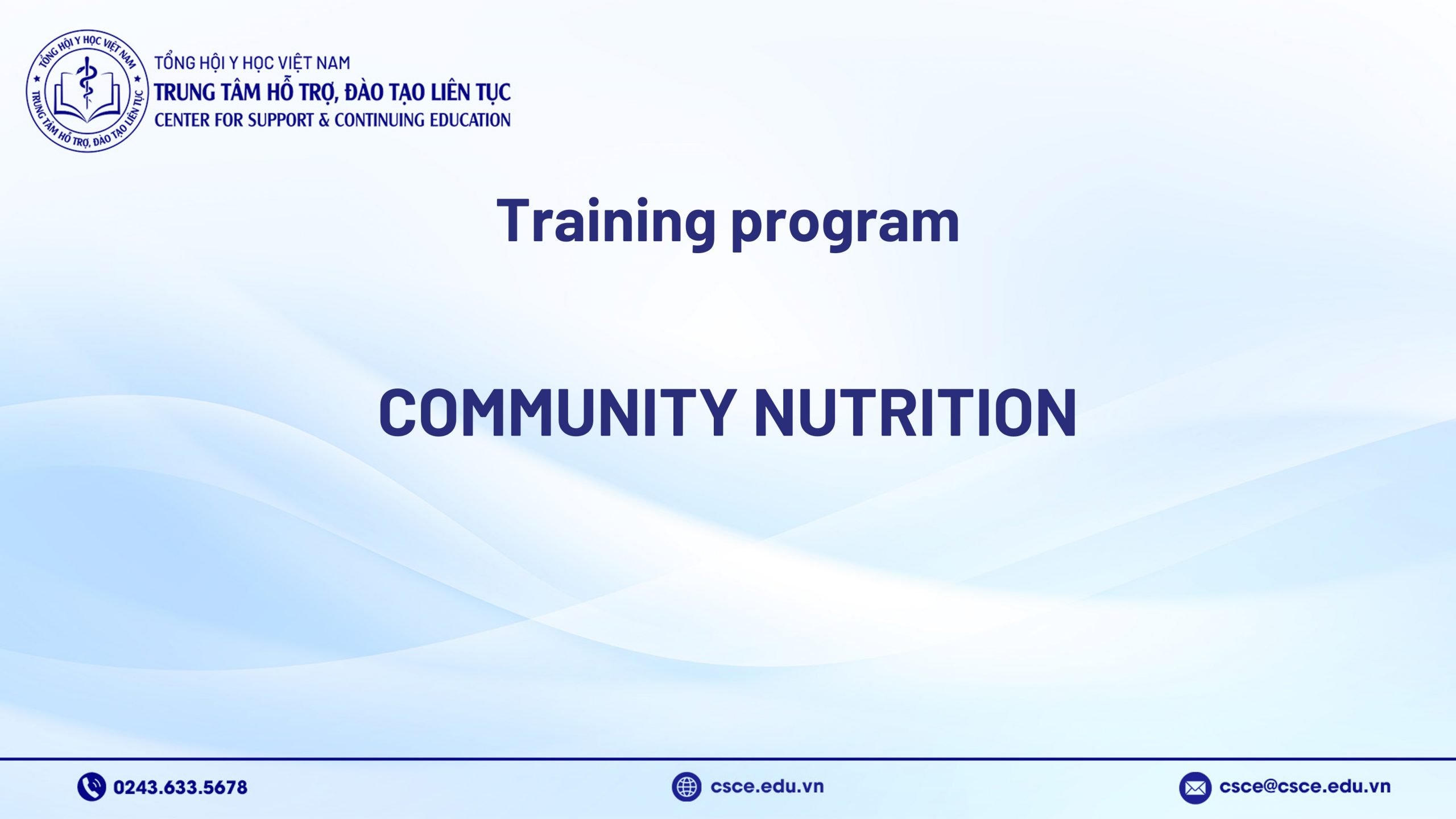 Training Program “Community Nutrition”