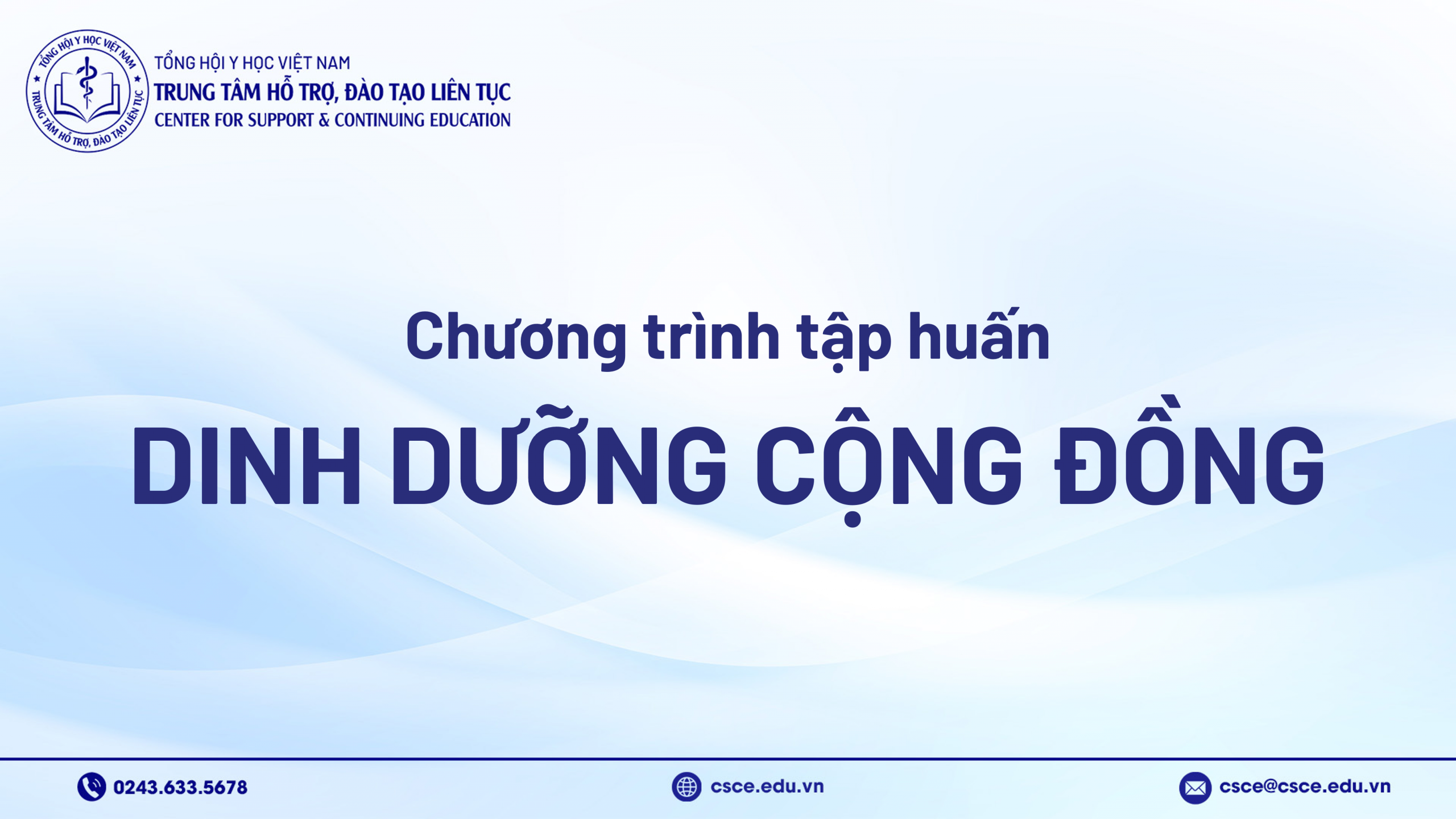 Chương trình tập huấn “Dinh dưỡng cộng đồng”