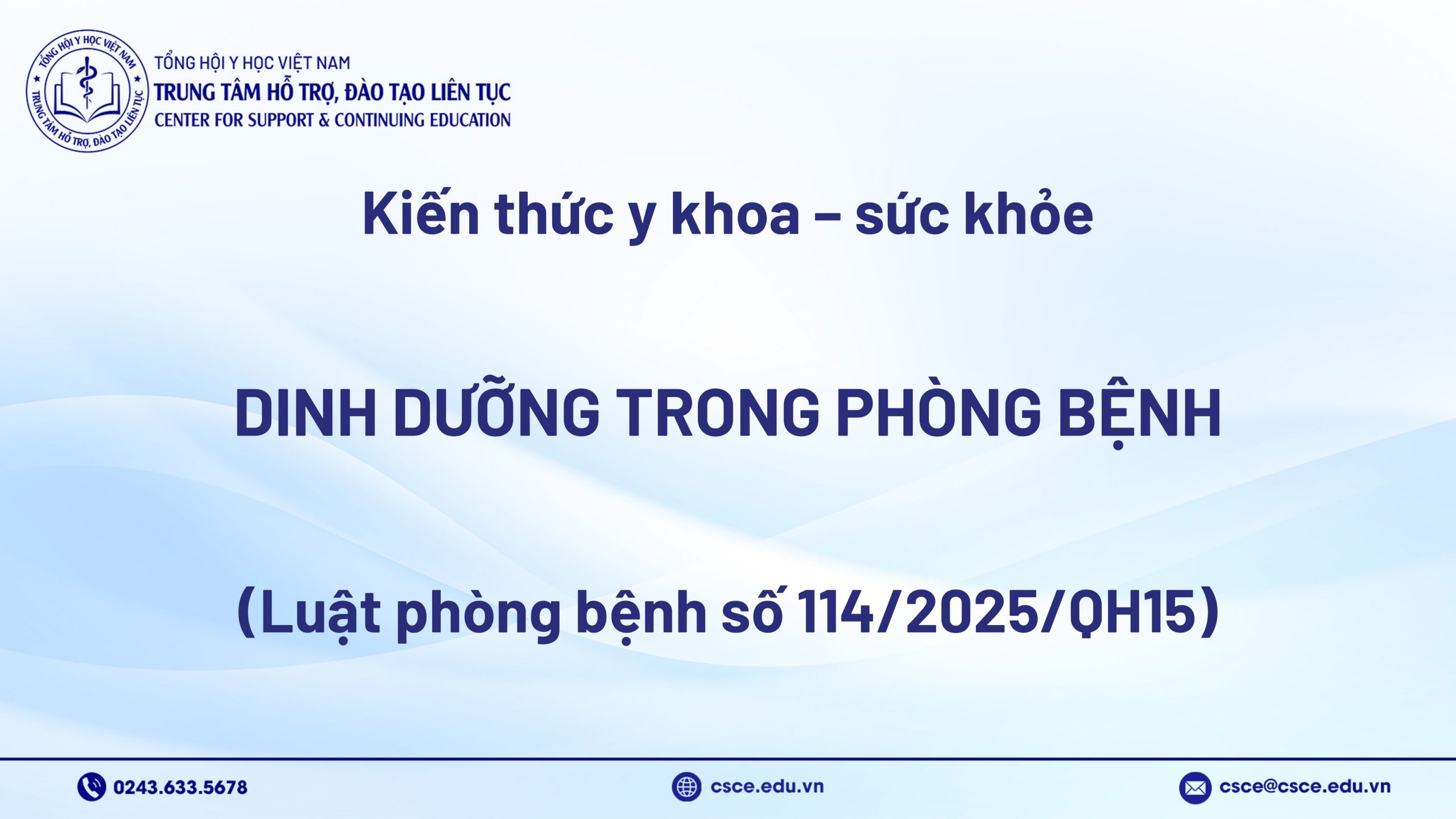 Dinh dưỡng trong phòng bệnh (Luật Phòng bệnh số 114/2025/QH15)