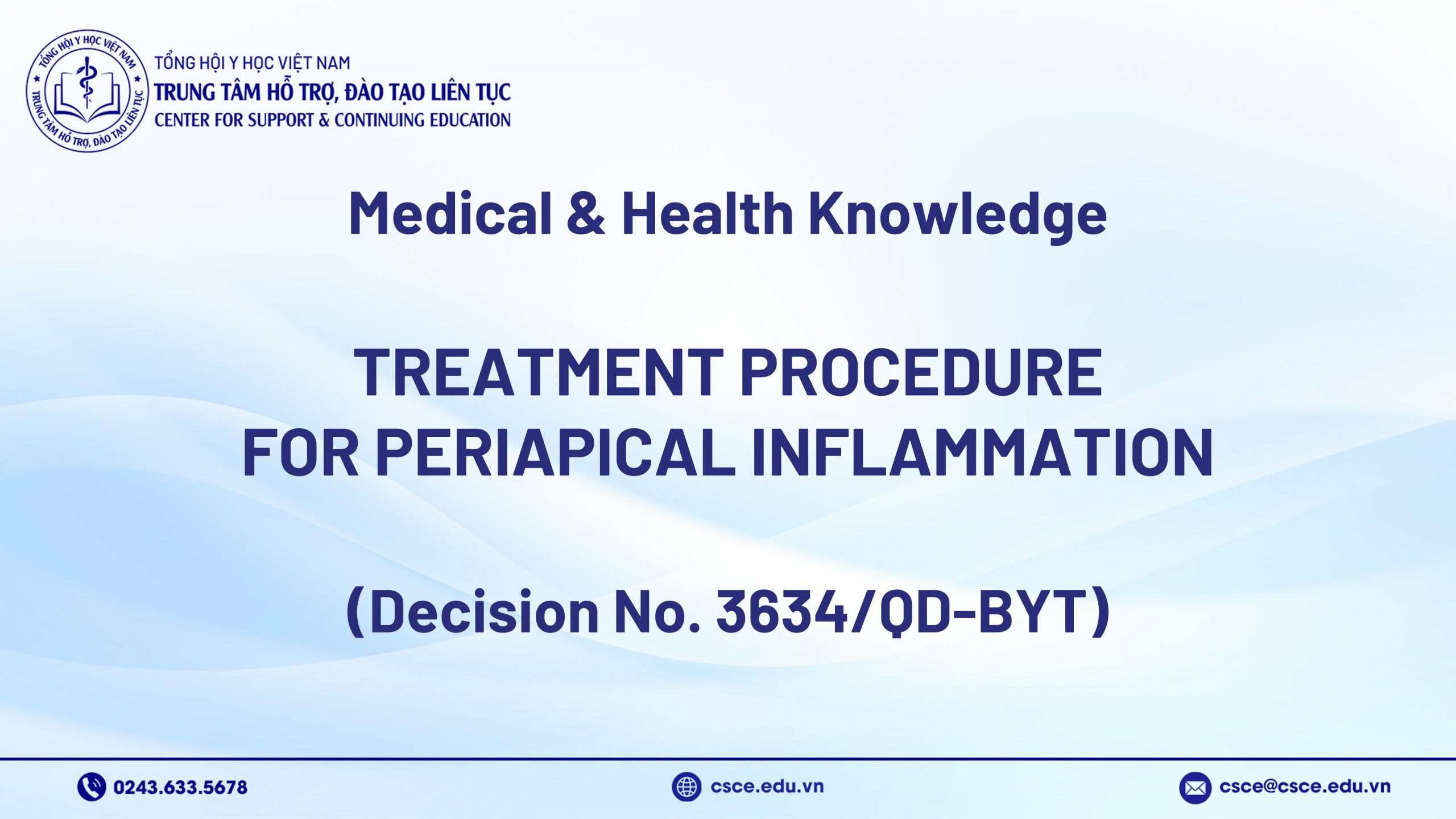 Treatment Procedure for Periapical Inflammation (Decision No. 3634/QD-BYT)