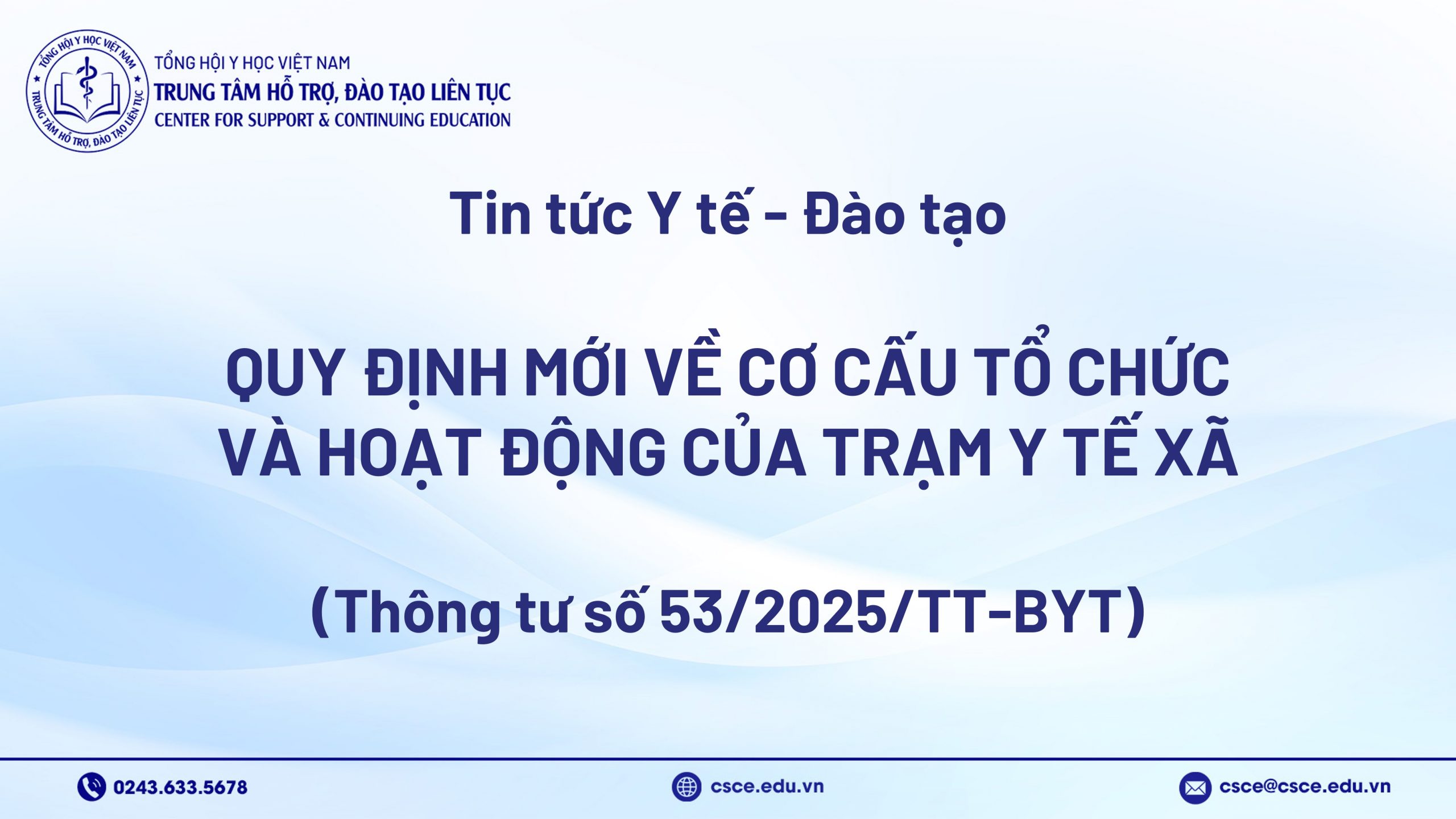 Quy định mới về cơ cấu tổ chức và hoạt động của Trạm Y tế xã (Thông tư số 53/2025/TT-BYT)