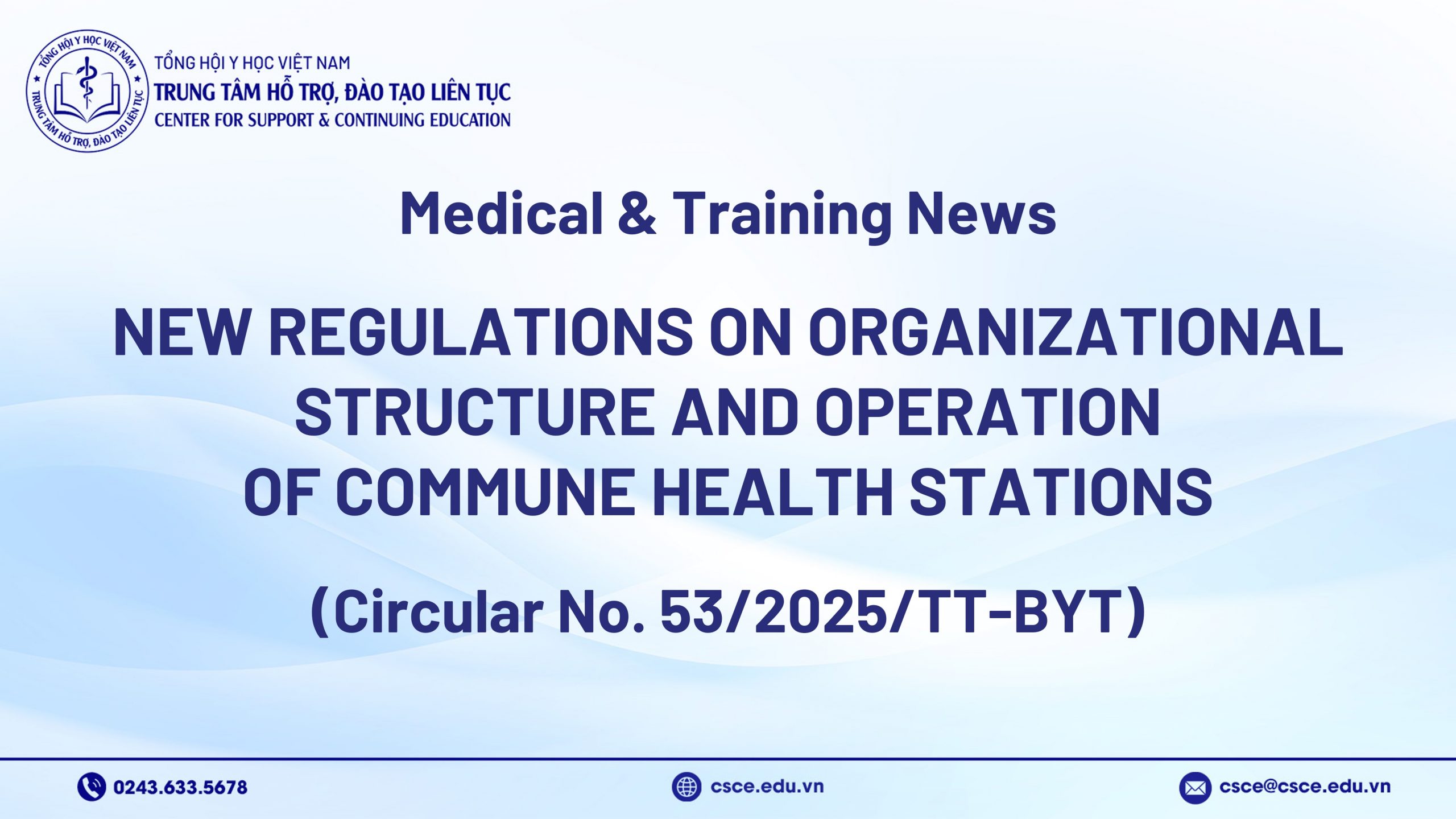 New Regulations on Organizational Structure and Operation of Commune Health Stations (Circular No. 53/2025/TT-BYT)