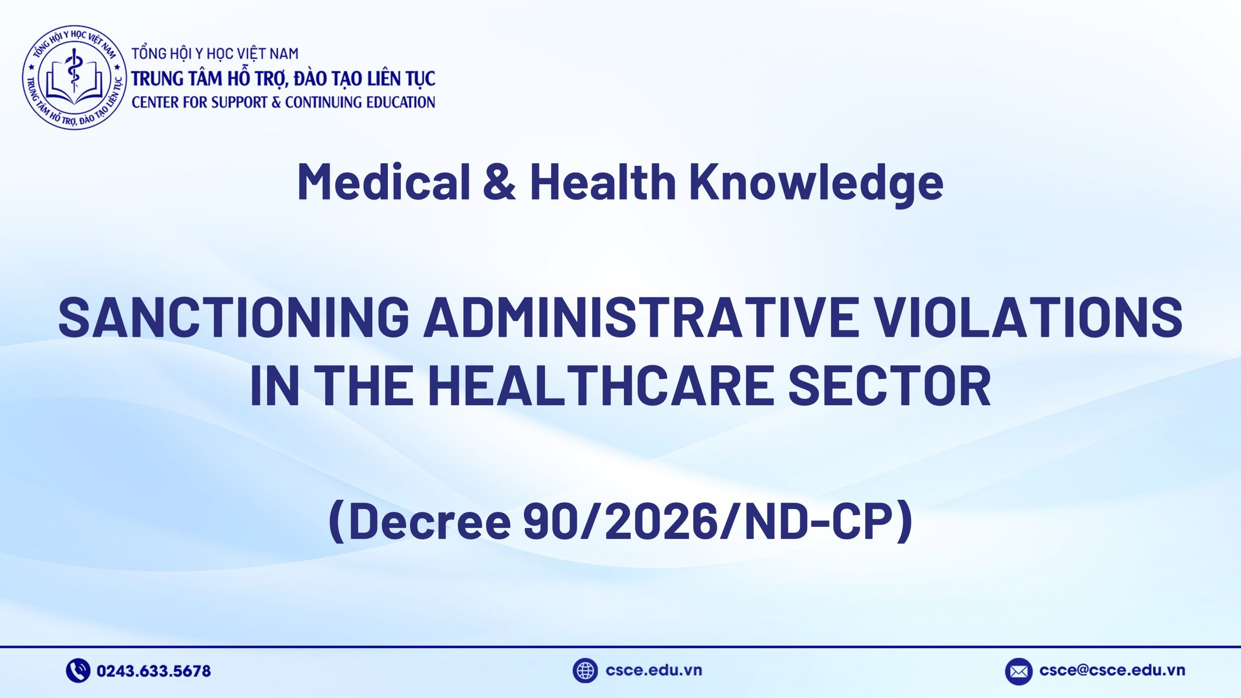 Sanctioning Administrative Violations in the Healthcare Sector (Decree 90/2026/ND-CP)